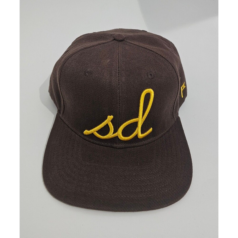 Mana Pono sd Brown Snapback Hat Cap San Diego California Baseball Padres Retro